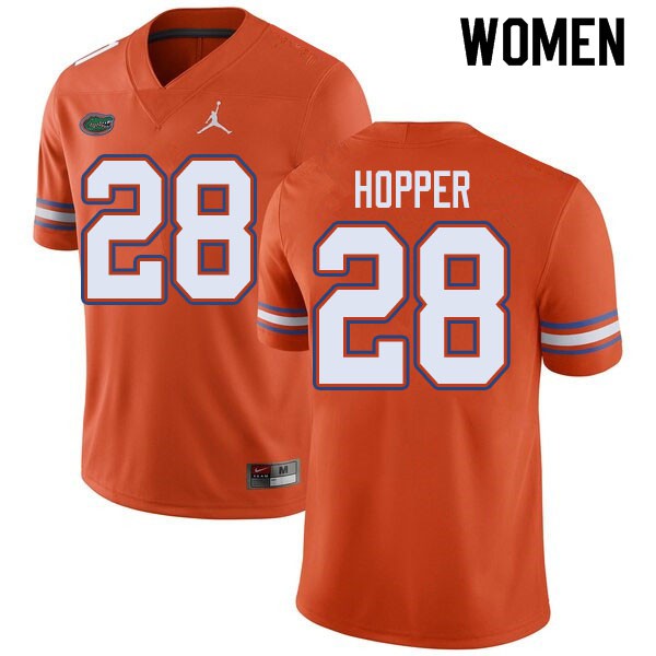 Jordan Brand Women #28 Ty'Ron Hopper Florida Gators College Football Jersey Orange